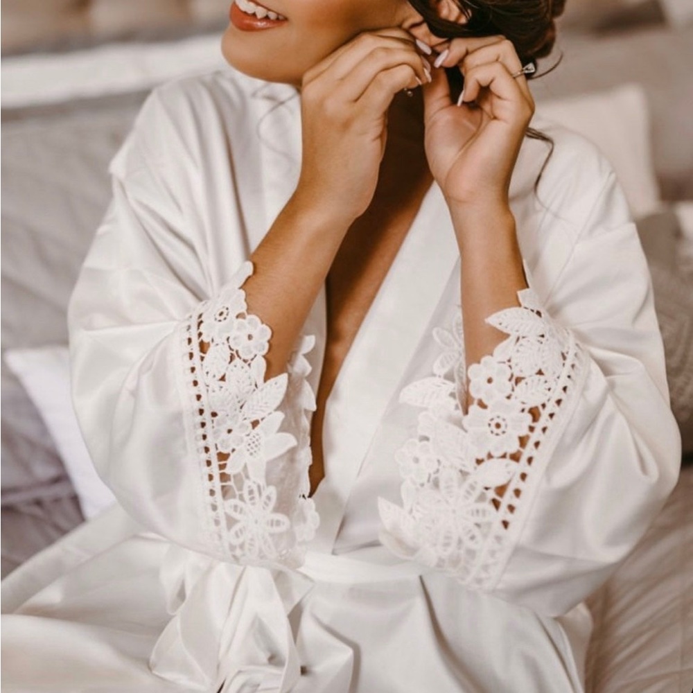 Satin Bridal Robe for Wedding